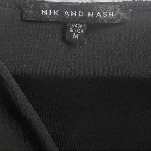 Nick & Nash Sleeveless Black Faux Wrap Dress Size Medium - Picture 6 of 7